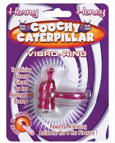 Horny Honey Vibro Ring Coochy Caterpillar - Magenta - Time4Task2Toys