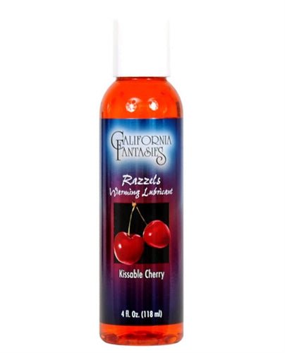 Razzels Warming Lubricant - Kissable Cherry - 4 Oz. Bottle - Time4Task2Toys