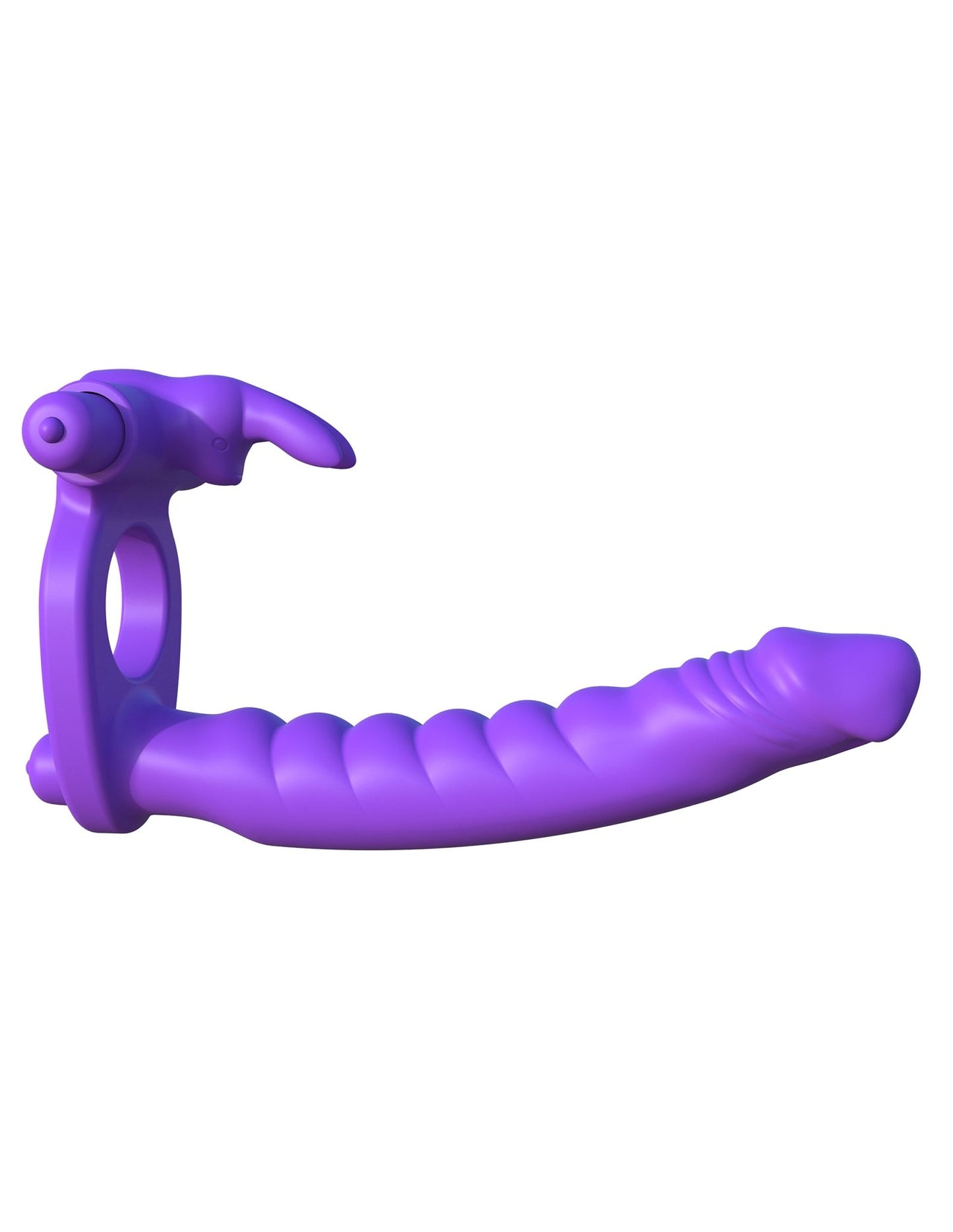 Fantasy C - Ringz Silicone Double Penetrator Rabbit - Purple - Time4Task2Toys