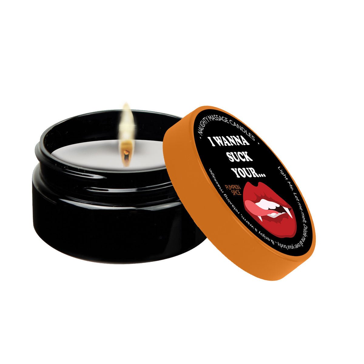 Naughty Massage Candle - I Wanna Suck Your... - Pumpkin Spice - Time4Task2Toys