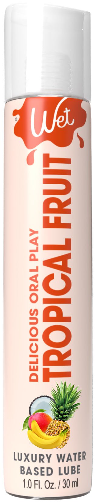Wet Delicious Oral Play - Tropical Fruit - Waterbased Flavored Lubricant 1 Oz - Time4Task2Toys