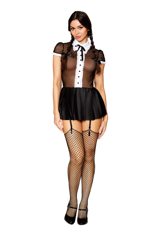 "Gothic School Girl - Miss Behavin - One Size - Black DG-13303BLKOS"