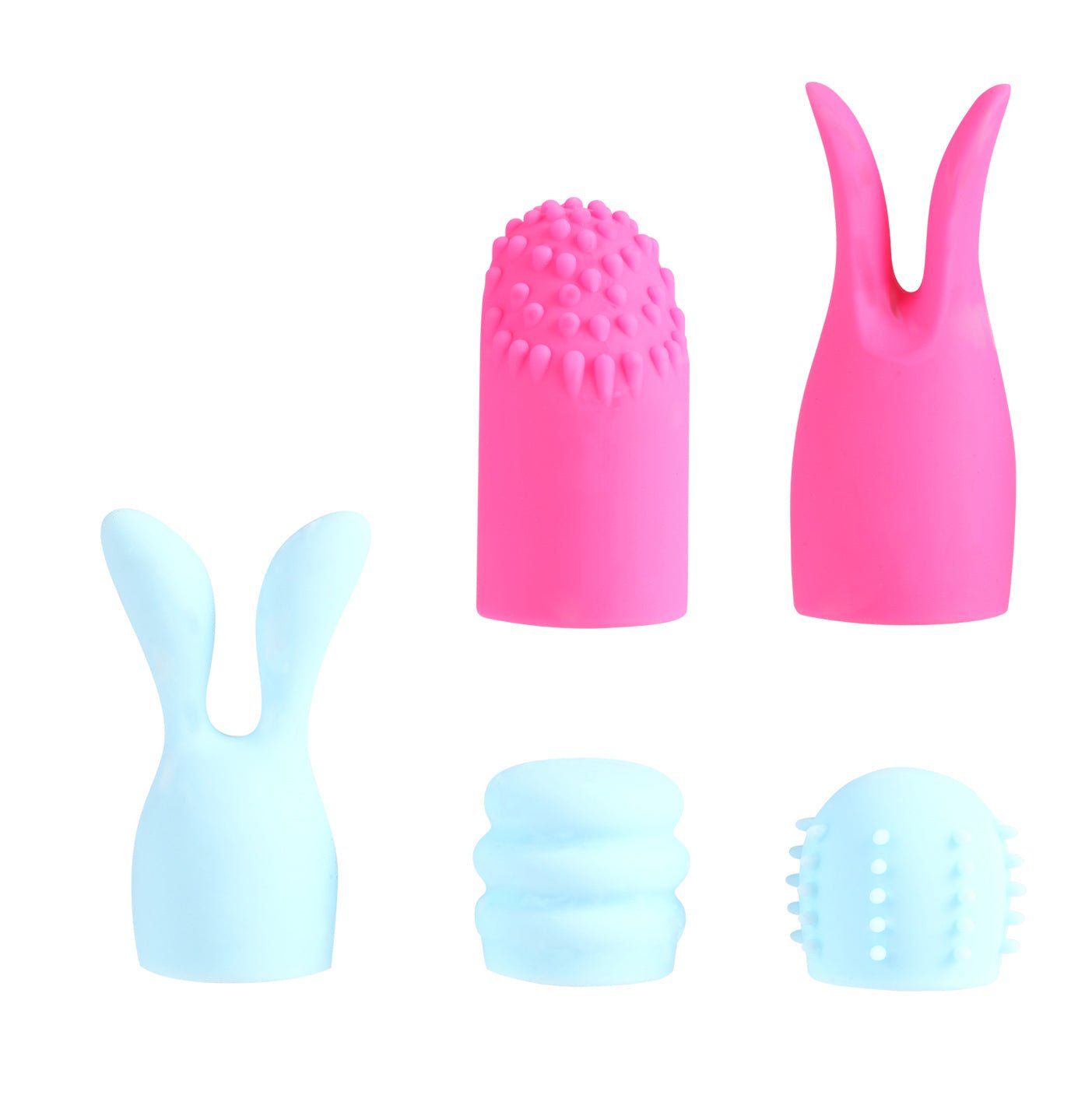 Quinn 5 Piece Silicone Attachments - Pink/blue - Time4Task2Toys