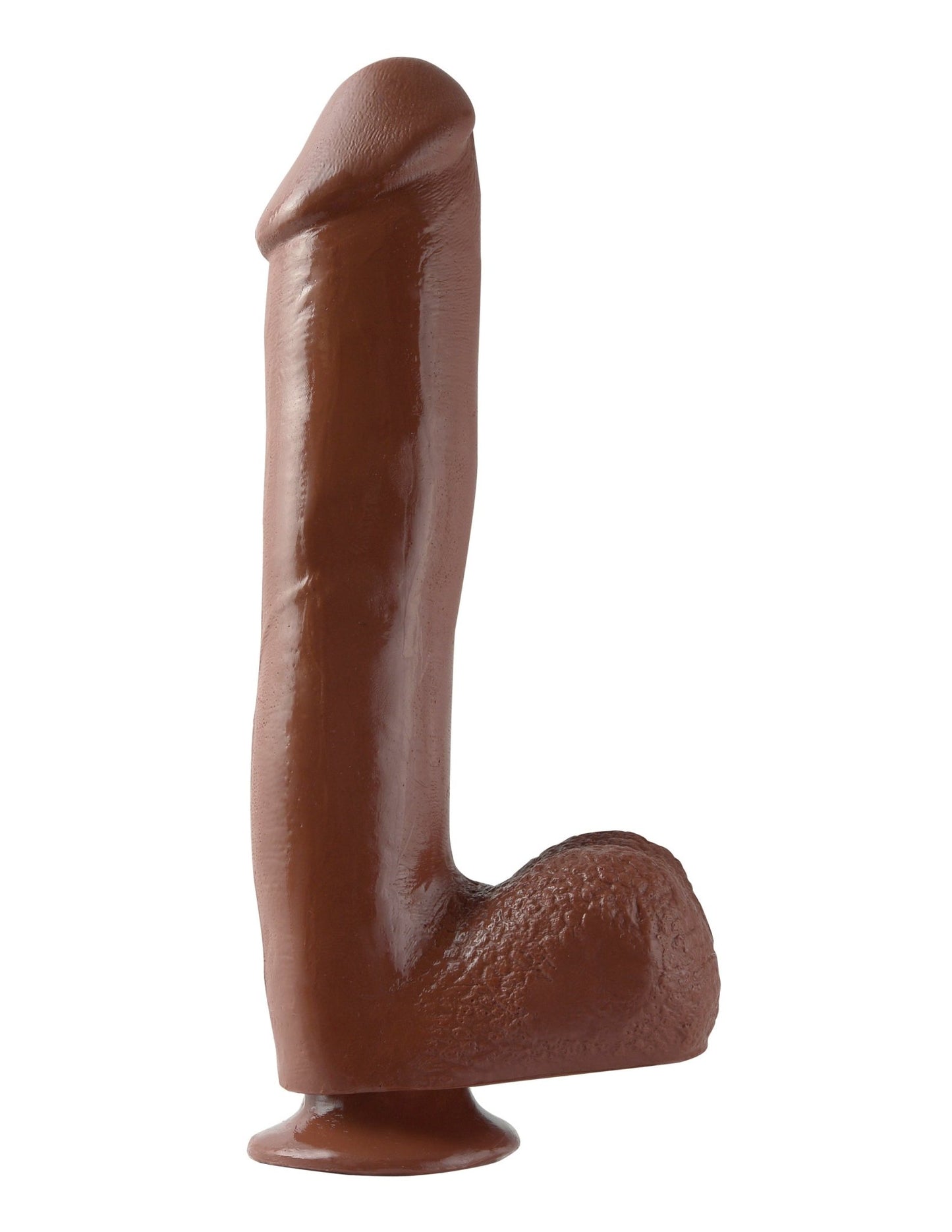 Basix Rubber Works - 10 Inch Dong With Suction - Brown - Time4Task2Toys