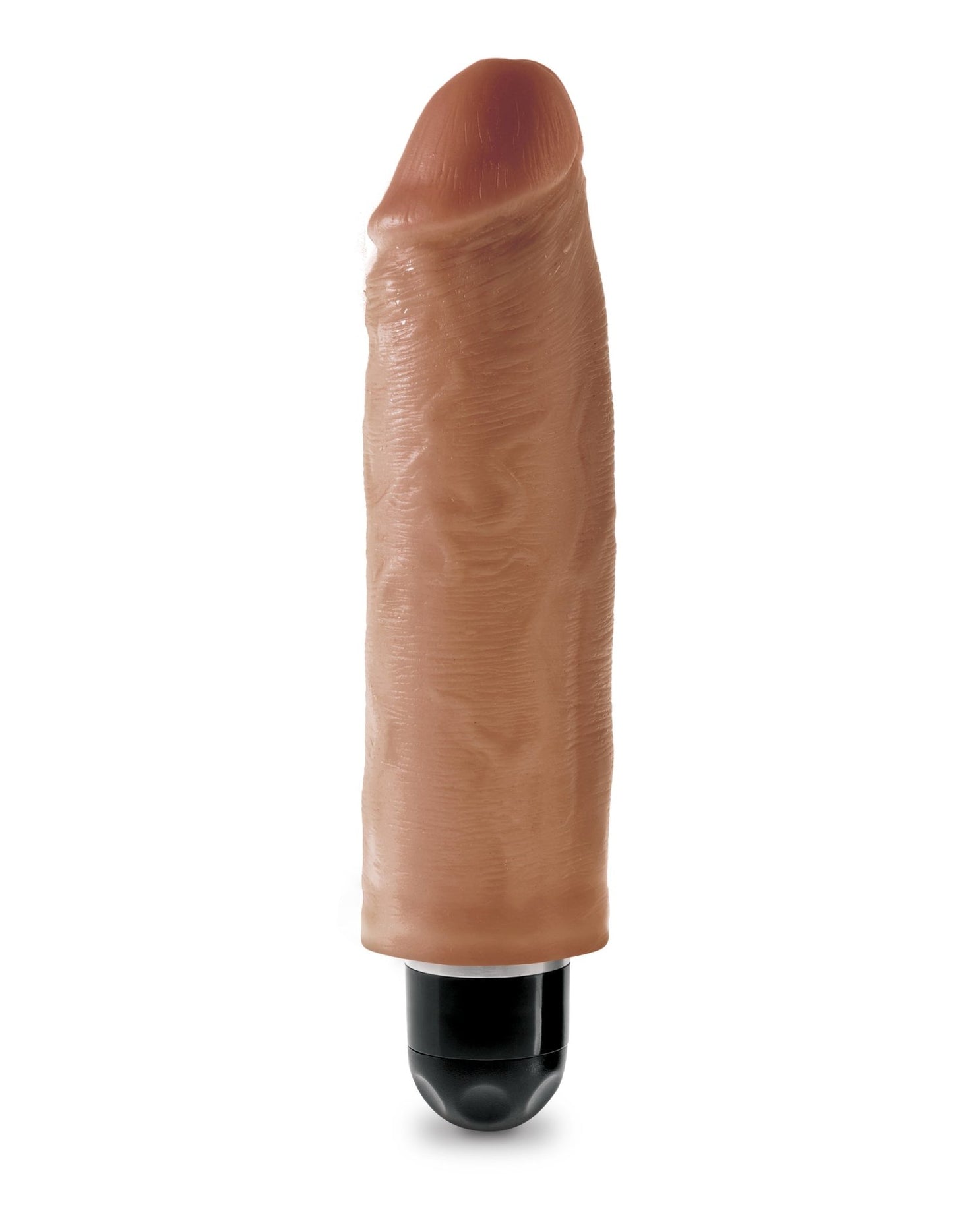 King Cock 6 Inch Vibrating Stiffy - Tan - Time4Task2Toys