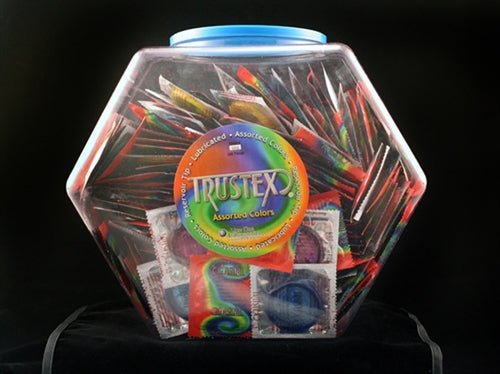 Trustex Assorted Colors Lubricated Condoms - 288 Piece Fishbowl - Time4Task2Toys