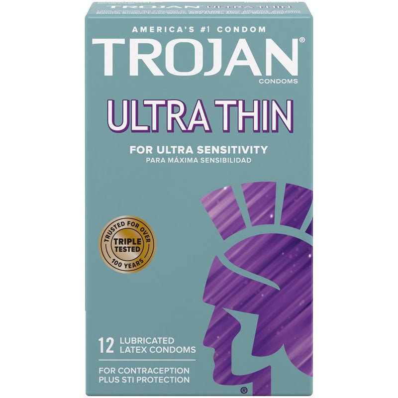 Trojan Sensitivity Ultra Thin Lubricated Condoms - 12 Pack - Time4Task2Toys