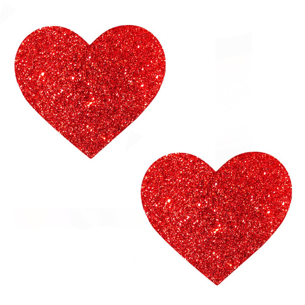 Ravish Me Red Glitter I Heart U Nipztix Pasties - Time4Task2Toys
