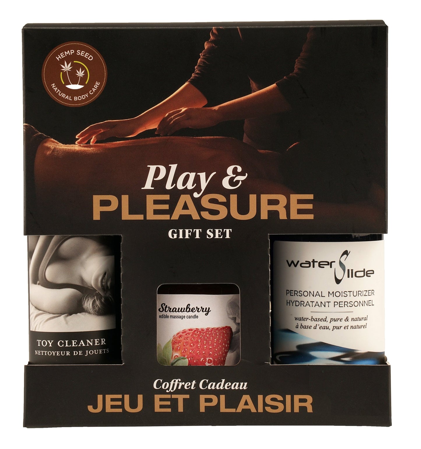 Hemp Seed by Night Play and Pleasure Gift Set - Strawberry - Time4Task2Toys