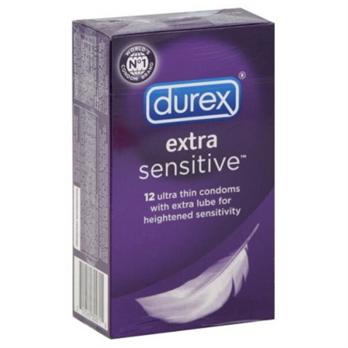 Durex Extra Sensitive Condoms Lubricated - 12 Pack New Item Number 30271 - Time4Task2Toys