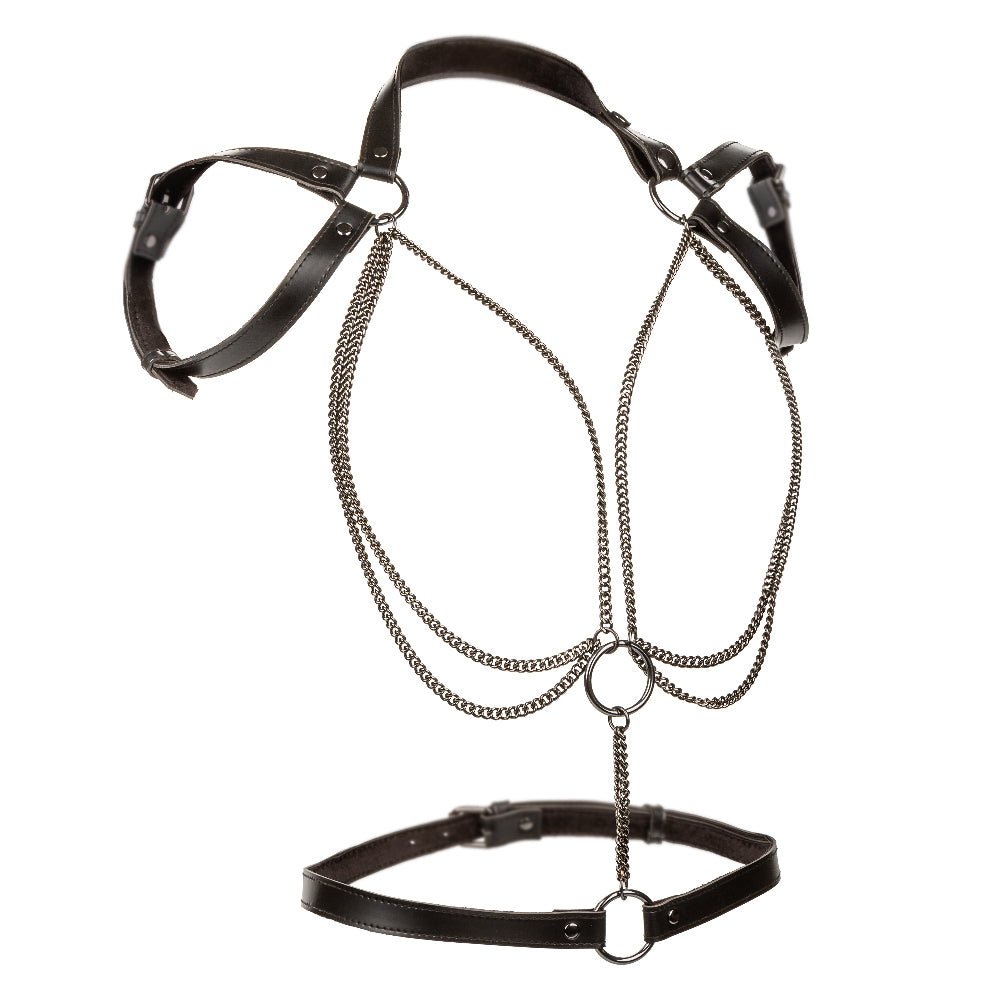 Euphoria Collection Plus Size Multi Chain Halter - Black - Time4Task2Toys