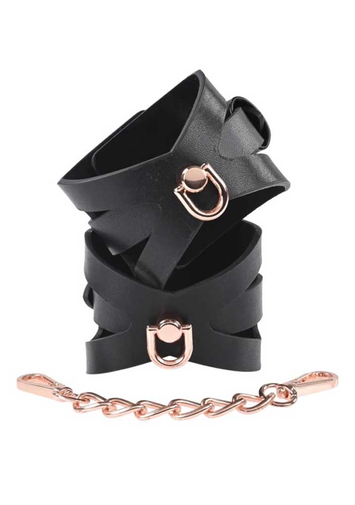 Brat Handcuffs - Black / Rose Gold - Time4Task2Toys