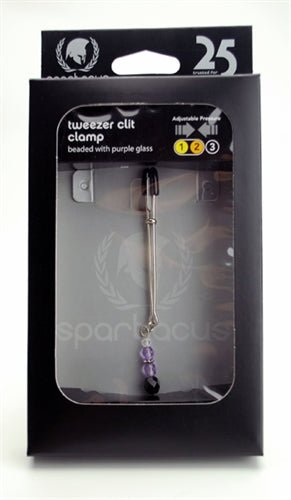 Adjustable Clit Clamp With Purple Beads - Time4Task2Toys
