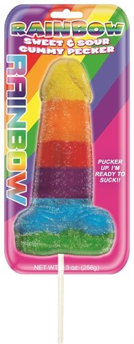 Rainbow Sweet & Sour Gummy Pecker - Time4Task2Toys