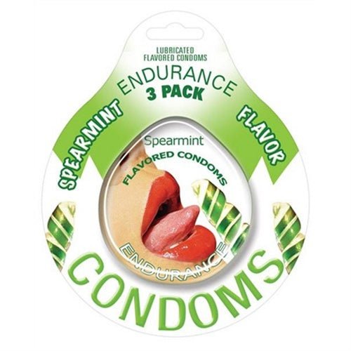 Endurance Condoms - Spearmint - 3 Pack - Time4Task2Toys