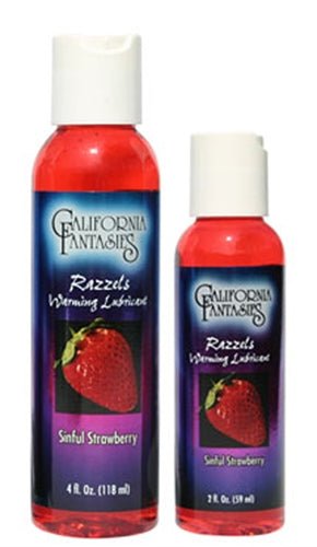Razzels Warming Lubricant - Sinful Strawberry - 2.5 Oz. Bottle - Time4Task2Toys