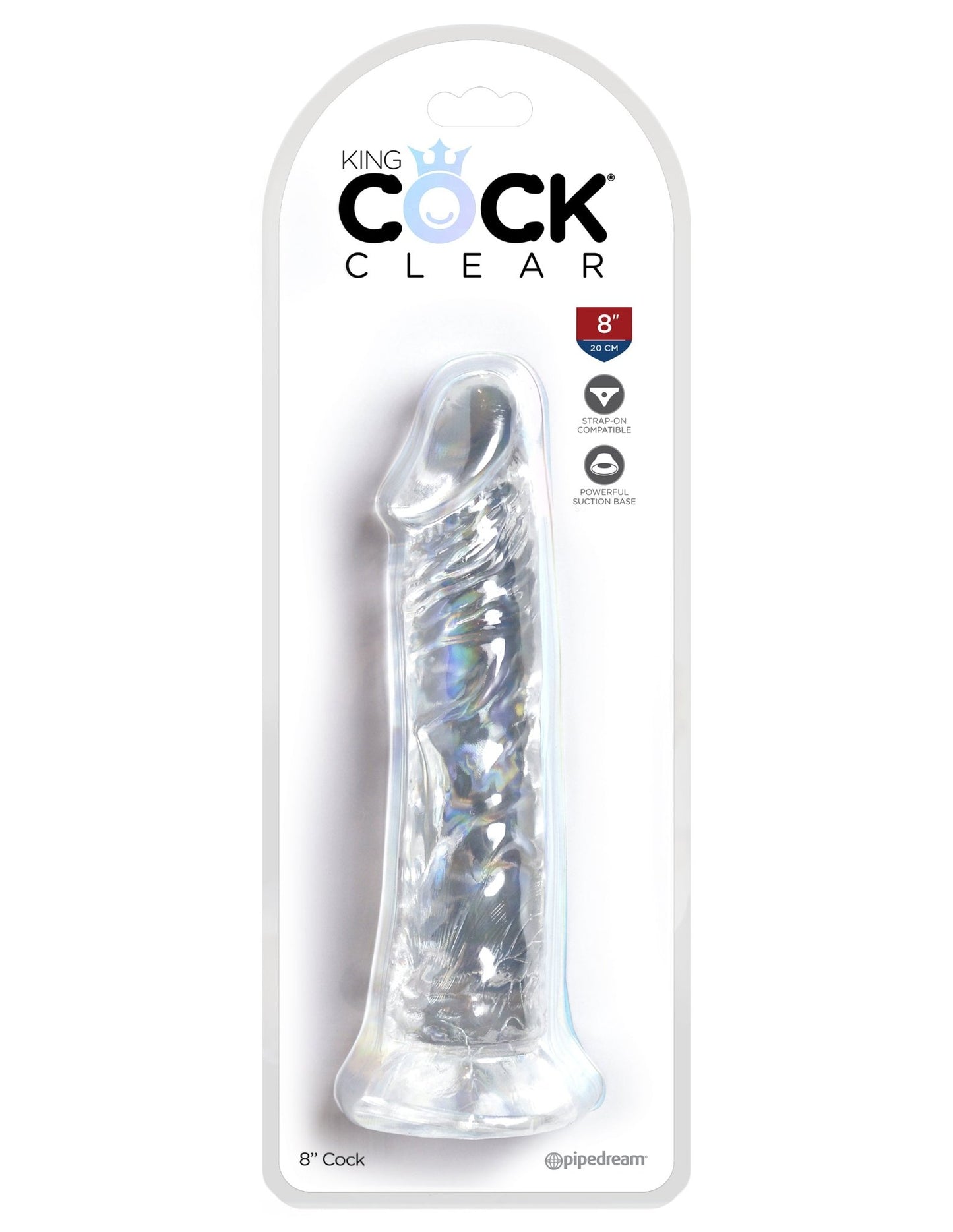 King Cock Clear 8 Inch Cock - Time4Task2Toys