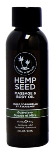 Hemp Seed Massage and Body Oil - Guavalava 2 Fl. Oz/ 60ml - Time4Task2Toys