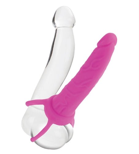 Silicone Love Rider Dual Penetrator - Pink - Time4Task2Toys