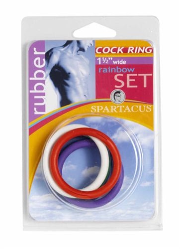 Rubber C - Ring Set - 1.5 Inches - Rainbow - Time4Task2Toys