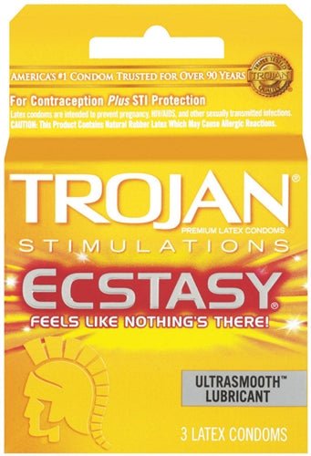 Trojan Ultra Ribbed Ecstasy - 3 Pack - Time4Task2Toys