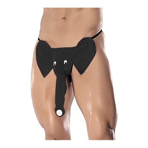 Squeaker Elephant G - String - One Size - Black - Time4Task2Toys