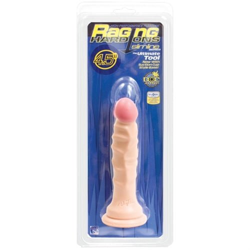 Raging Hard Ons Slimline With Suction Cup 4.5 Inch Dong - Time4Task2Toys