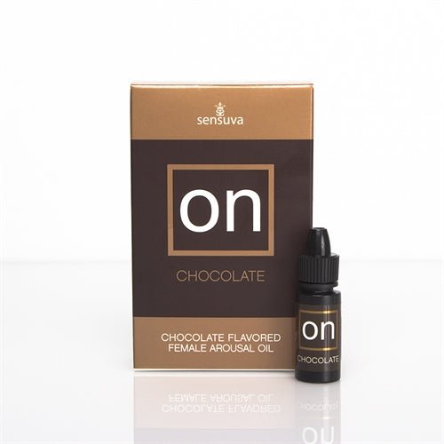 On Chocolate Flavored Arousal Oil - Medium Box - 0.17 Fl. Oz. Box - Time4Task2Toys