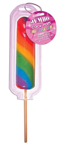 Jumbo Rainbow Cock Pops - Each - Time4Task2Toys