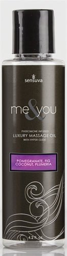 Me and You Massage Oil - Pomegranate Fig Coconut Plumeria - 4.2 Oz. - Time4Task2Toys