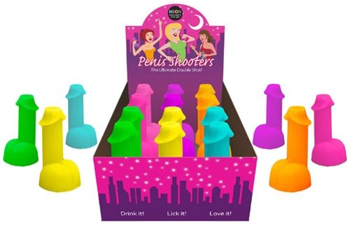 Neon Penis Shooters - 12 Piece Display - Time4Task2Toys