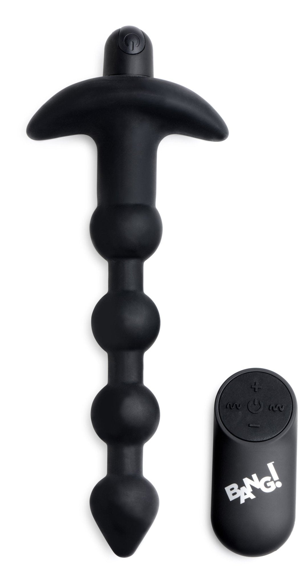 Bang - Vibrating Silicone Anal Beads and Remote Black - Time4Task2Toys