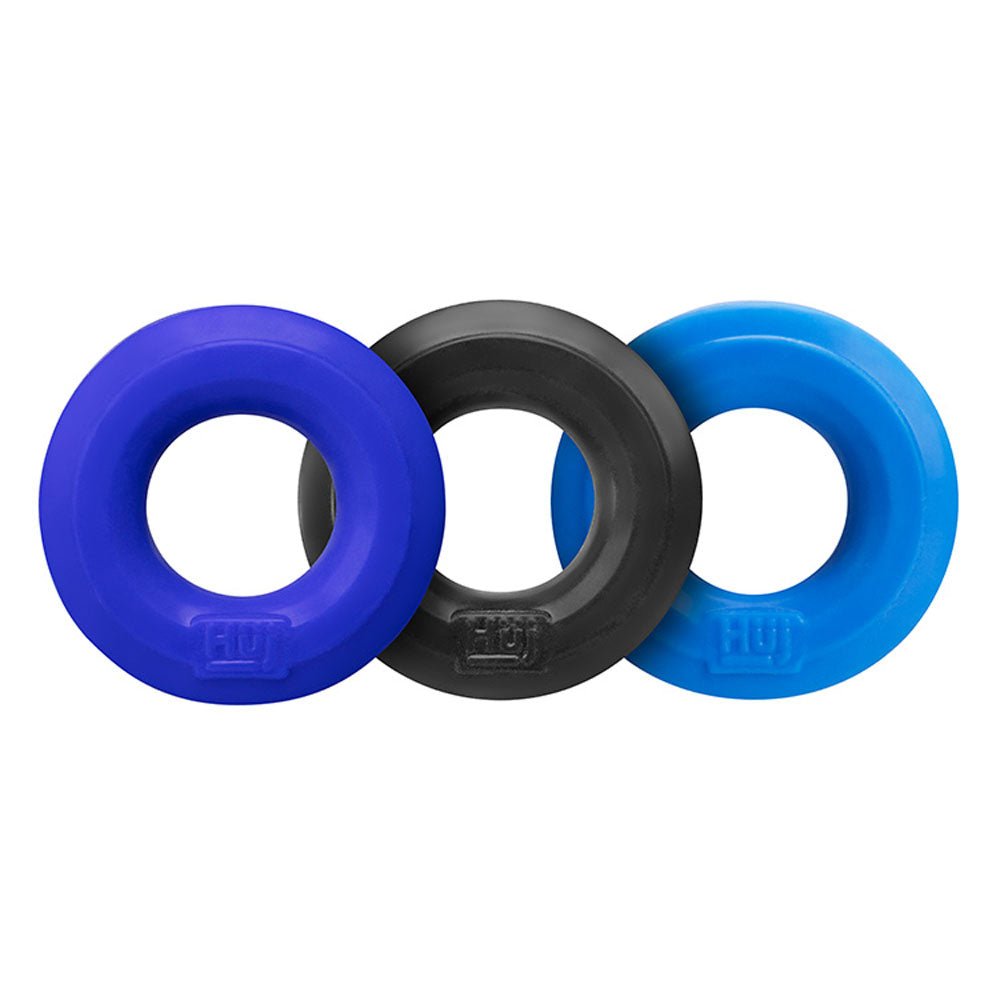 Hunkyjunk Huj3 C - Ring 3 Pk - Blue / Multi - Time4Task2Toys