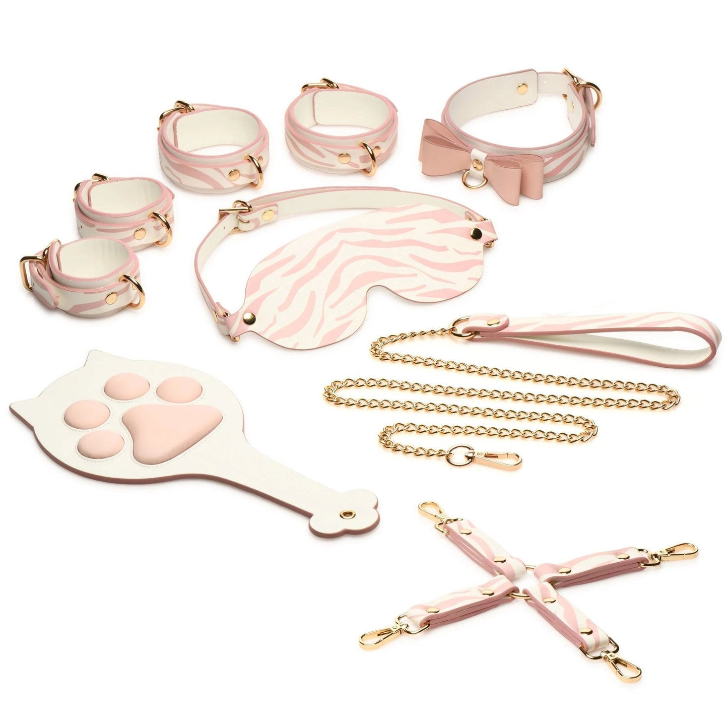 Pink Kitty Bondage Set - White/pink - Time4Task2Toys