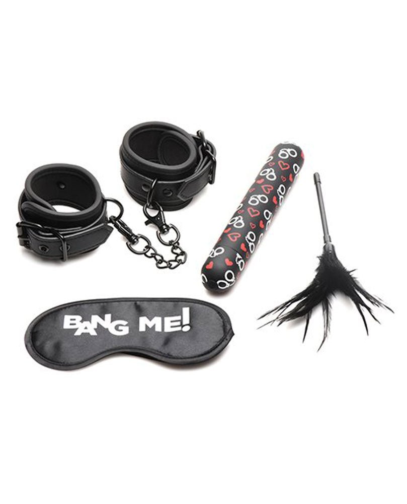 Bang - Bondage Kit - XL Bullet, Cuffs, Tickler and Blindfold - Black - Time4Task2Toys