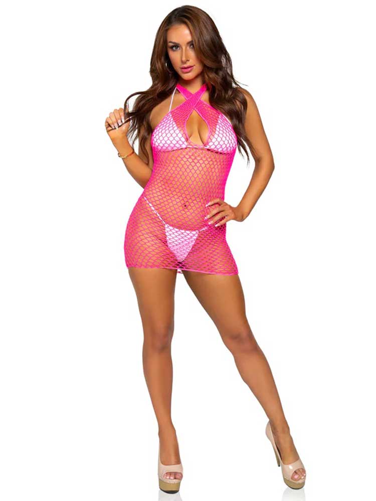 Summer Dreamz Net Mini Dress - One Size - Pink - Time4Task2Toys