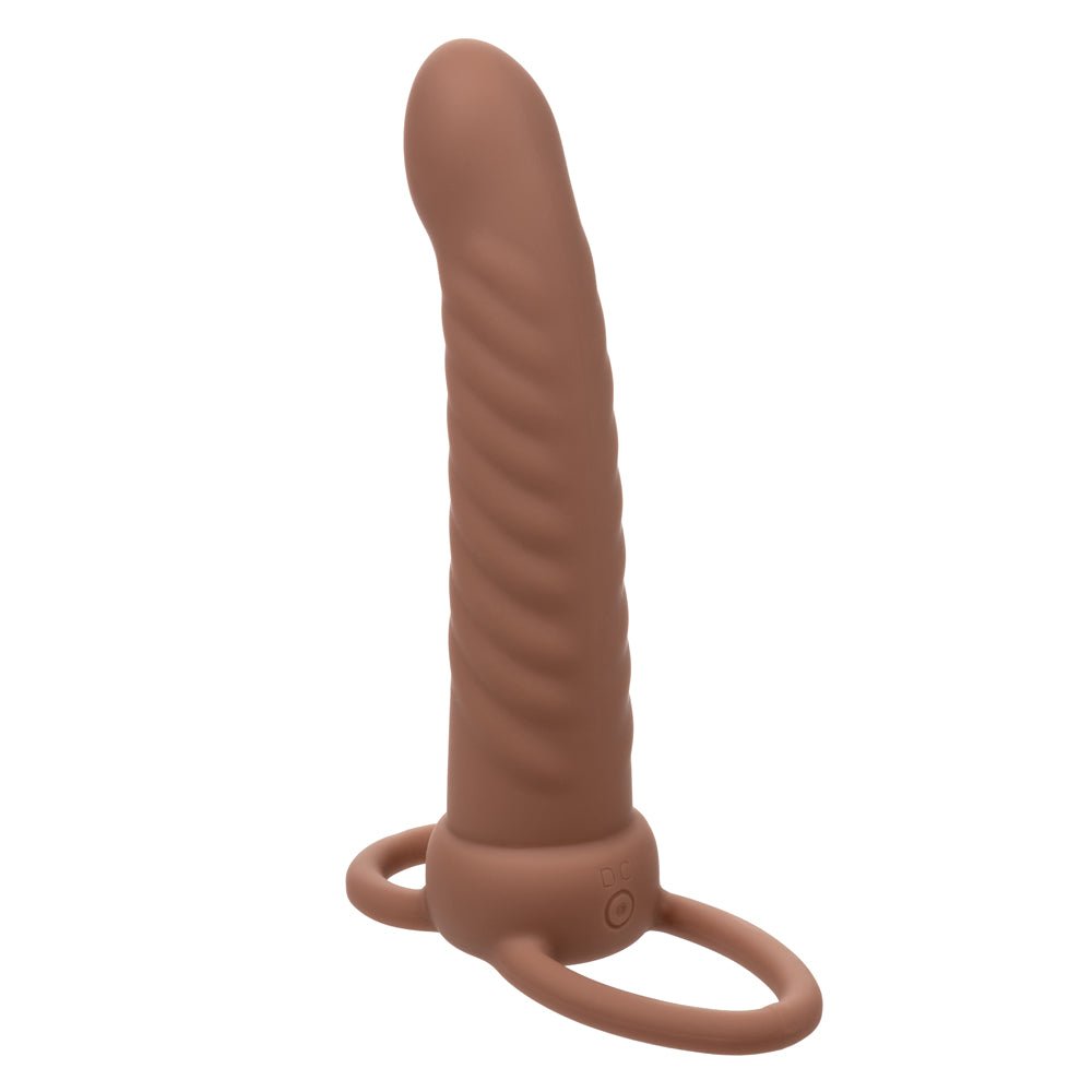 Performance Maxx Rechargeable Ribbed Dual Penetrator - Brown - Time4Task2Toys