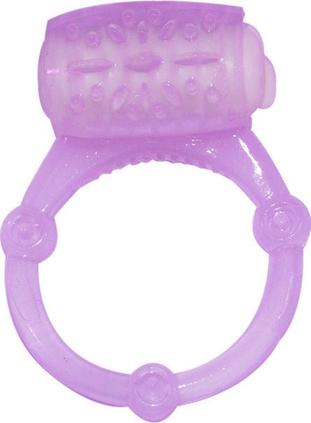 Humm Dinger Vibrating Penis Ring Clitoral Stiimulator - Purple - Time4Task2Toys