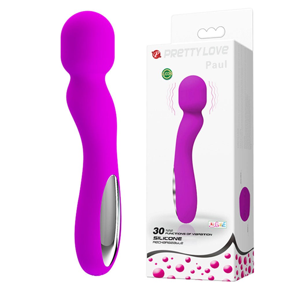 Pretty Love Paul USB Rechargeable Wand - Fuchsia - Time4Task2Toys