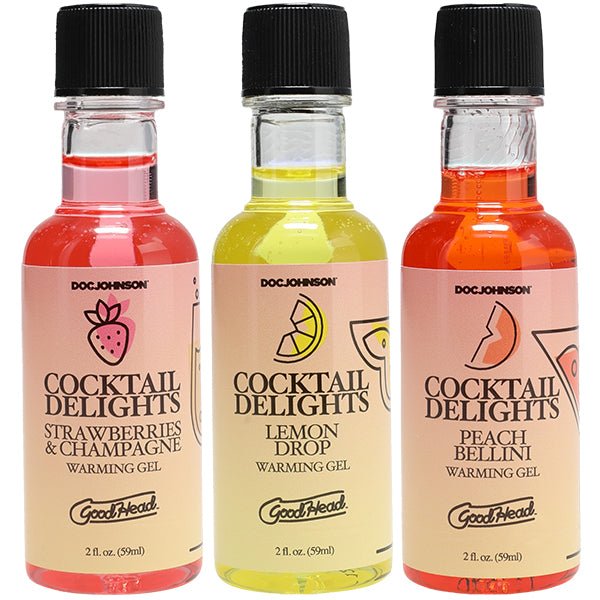 Goodhead Cocktail Delights Peach Bellini, Strawberries Champagne, and Lemon Drop 3 Pack 2 Oz. - Time4Task2Toys