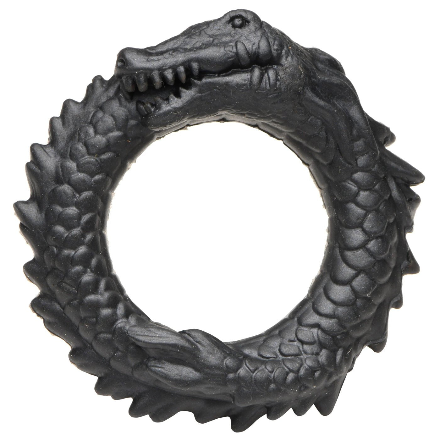 Black Caiman Silicone Cock Ring - Black - Time4Task2Toys