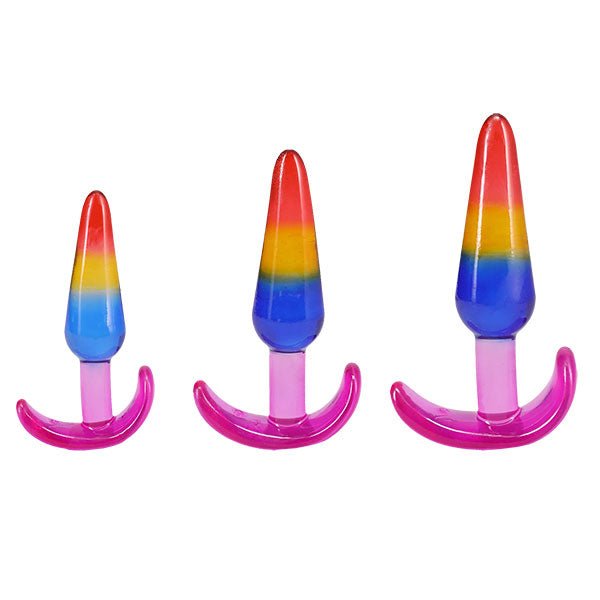 Crystal Jellies - Anal Trainer Set - Rainbow - Time4Task2Toys