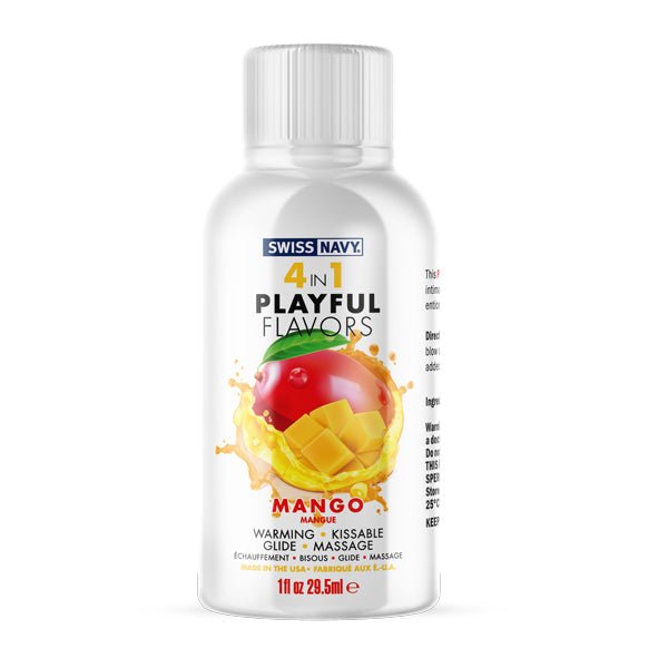 Swiss Navy 4 - in - 1 Playful Flavors - Mango 1 Oz - Time4Task2Toys