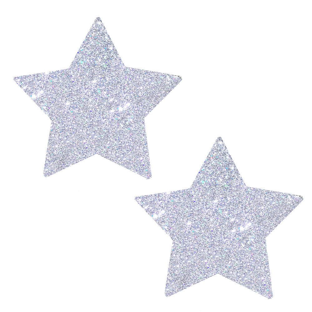Silver Pixie Dust Glitter Starry Nights Nipztix Pasties - Time4Task2Toys