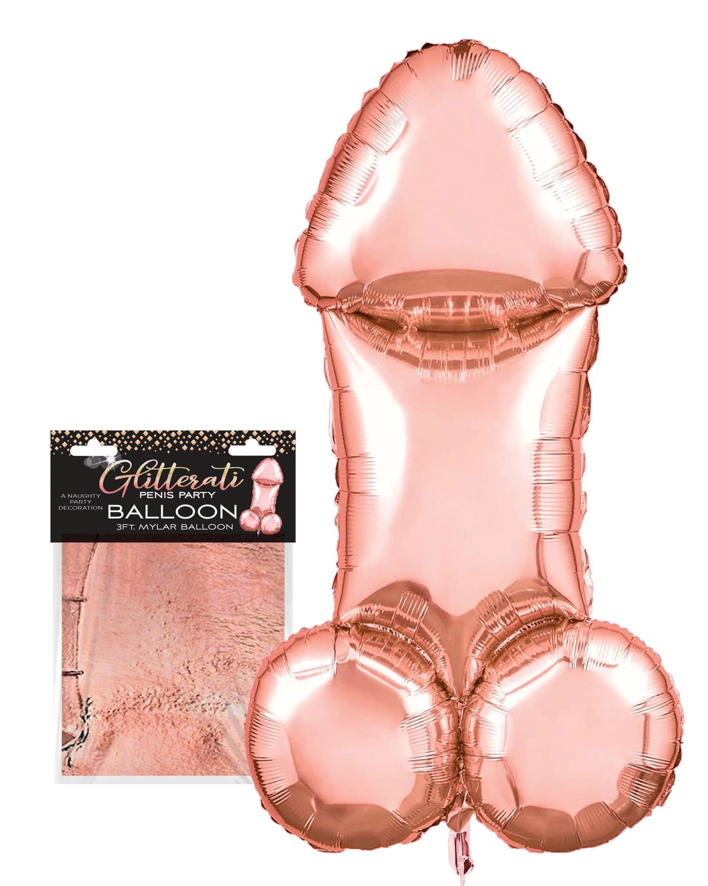 Glitterati Penis Party Balloon - Rose Gold - Time4Task2Toys