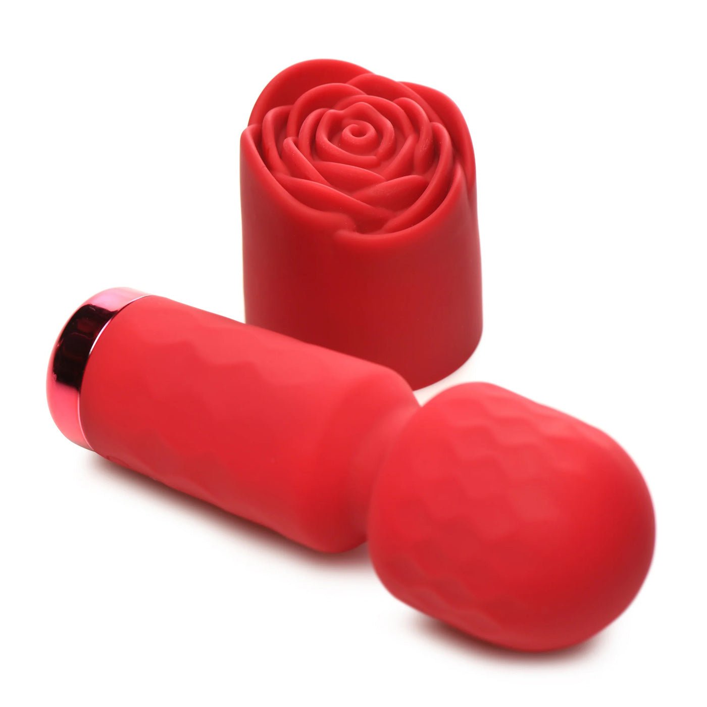 Pleasure Rose - Petite Mini Silicone Rose Wand - Red - Time4Task2Toys