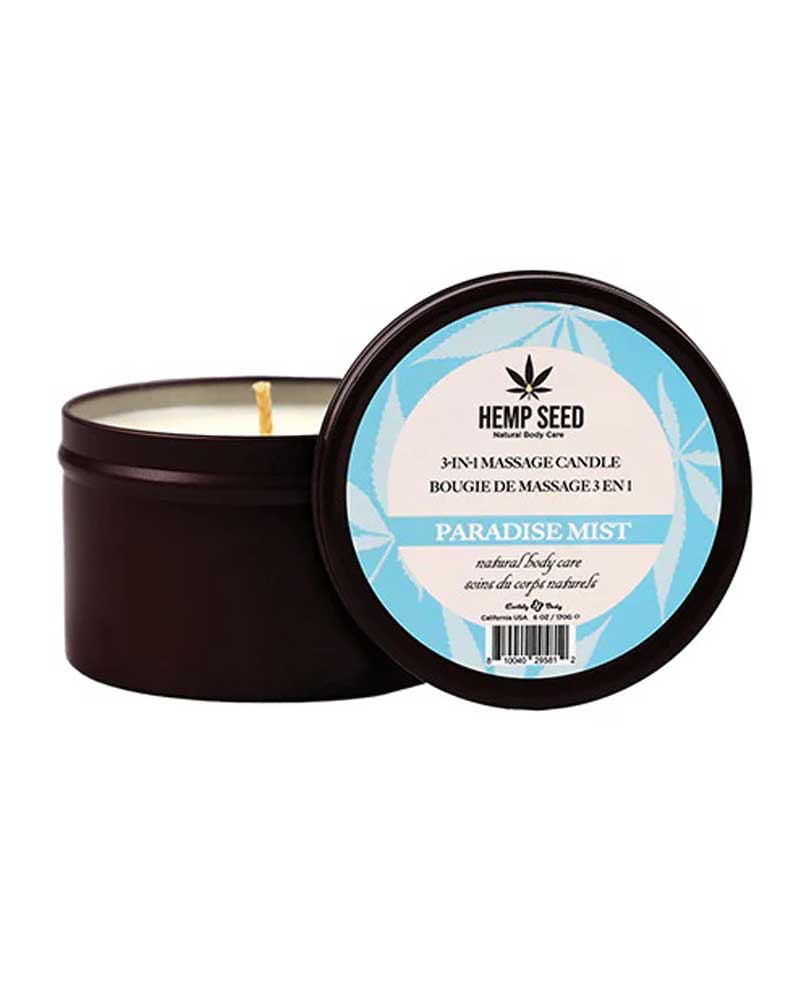 Hemp Seed 3 - in - 1 Massage Candle - Paradise Mist 6 Oz - Time4Task2Toys