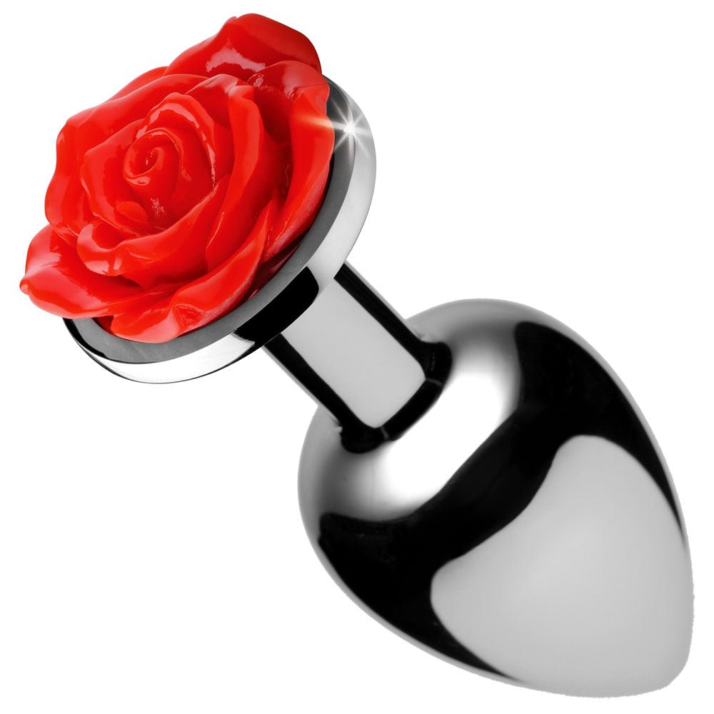 Red Rose Anal Plug - Medium - Time4Task2Toys