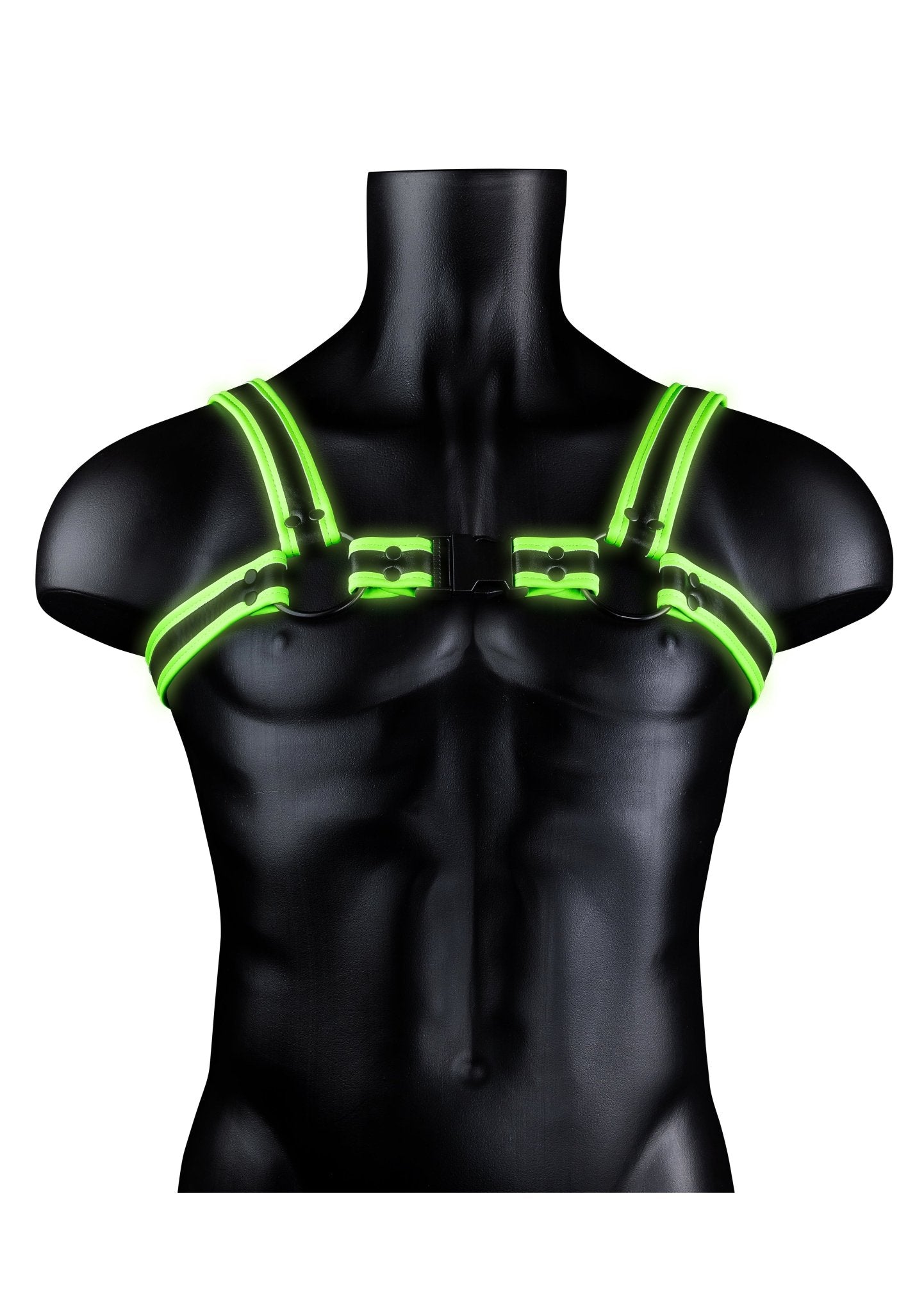 Bonded Leather Buckle Harness - Small/medium - Glow in the Dark - Time4Task2Toys