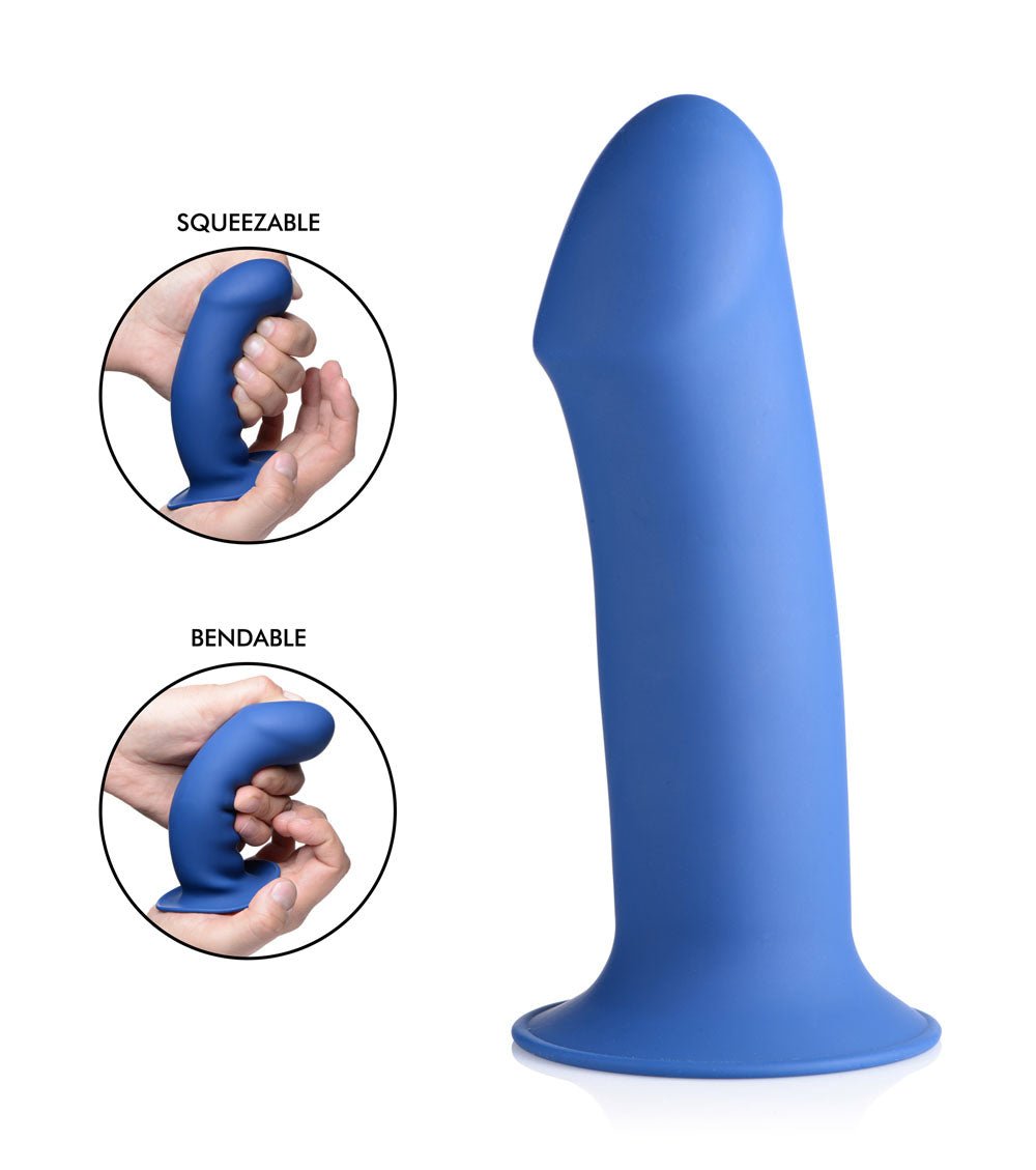 Squeezable Thick Phallic Dildo - Blue - Time4Task2Toys